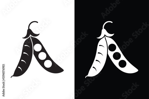 Snow pea icon vector on White Background ,Vector Art Illustration on white background.