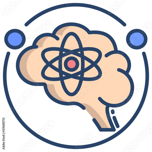 Linear color neurophysics icon