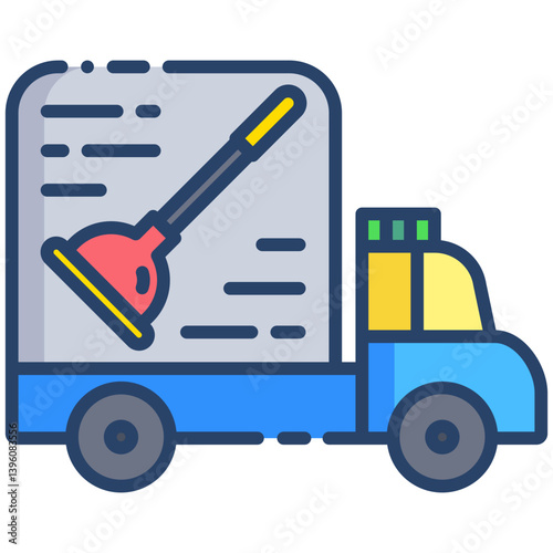 Linear color Van icon