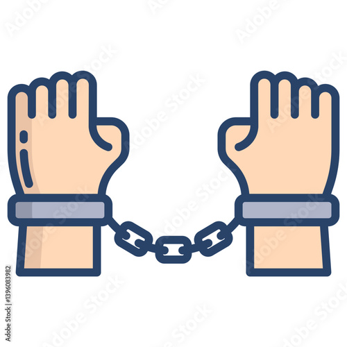 Linear color Arrest icon