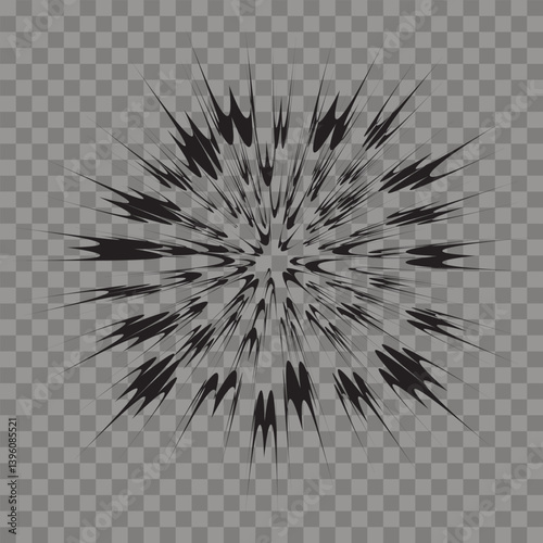 Vector Explode Flash, Cartoon Explosion, Star Burst.