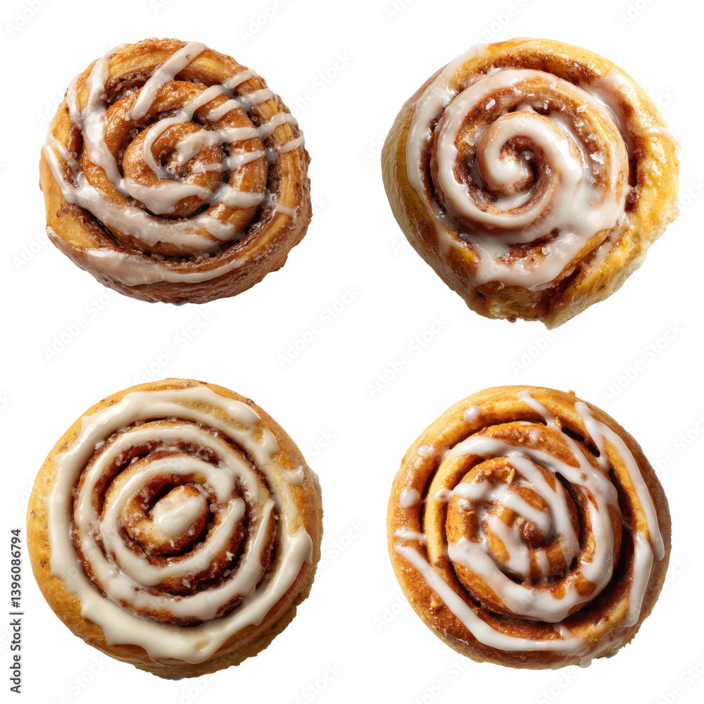 Fototapeta premium Delicious Cinnamon Roll Close Up