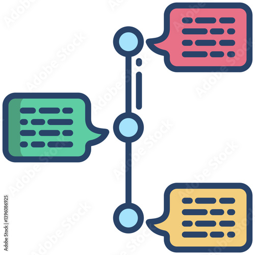Linear color Timeline Chat icon