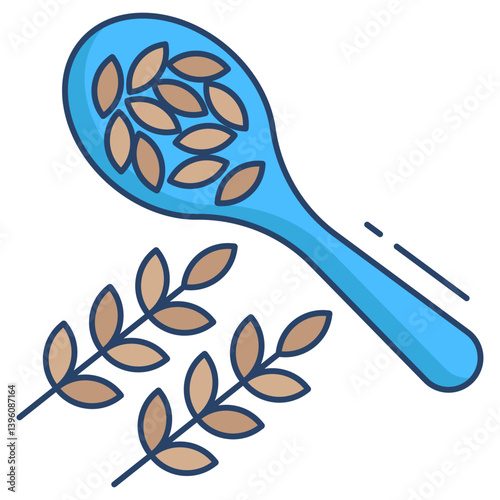 Linear color spelt icon