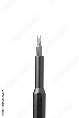 Obraz na płótnie Iron bit with screwdriver on Isolated on white background close up w salonie