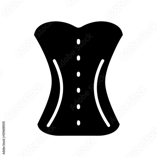 A Simple Black and White Illustration of a Classic Corset