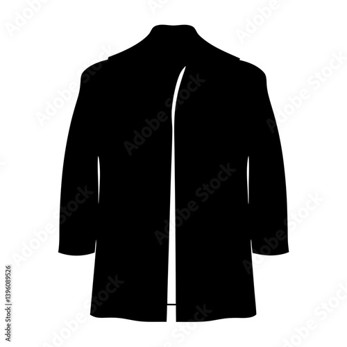 A Simple Black Coat Icon Vector Illustration Graphic Design