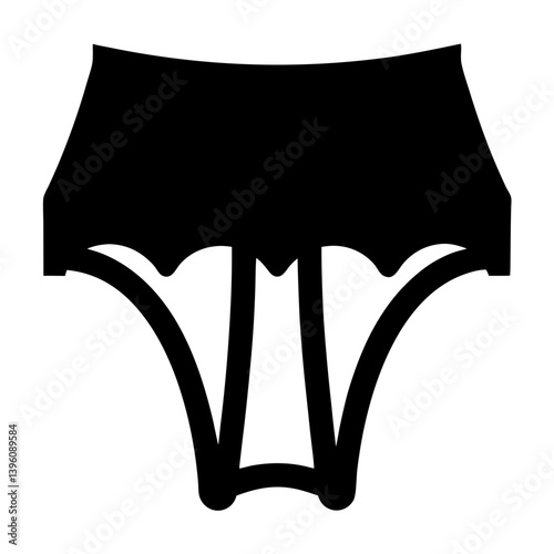 A high waisted black women's lingerie brief with a unique design