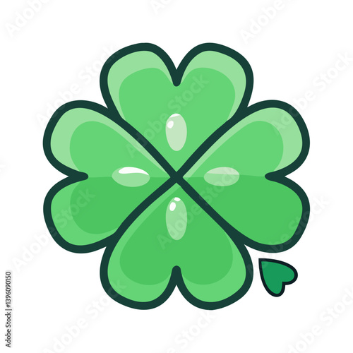 Emotional illustration with lucky four-leaf clover, lovely sunflowers and springtime cherry blossoms – a cute collection of designs with nature and happiness"