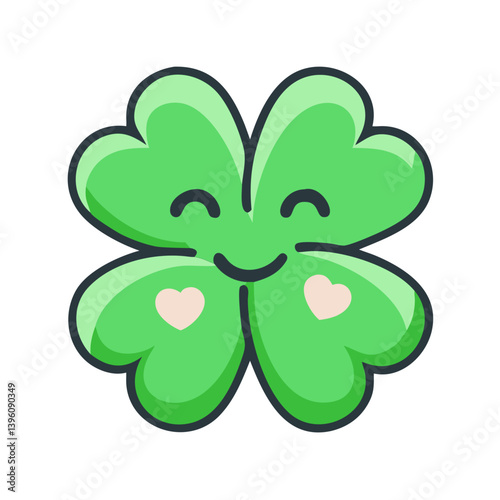 Emotional illustration with lucky four-leaf clover, lovely sunflowers and springtime cherry blossoms – a cute collection of designs with nature and happiness"