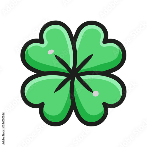 Emotional illustration with lucky four-leaf clover, lovely sunflowers and springtime cherry blossoms – a cute collection of designs with nature and happiness"