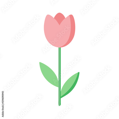 Elegant Tulip Blossom in Minimalist Line Art Style – Hand-drawn Floral SVG Illustration for Modern Botanical Design Projects"