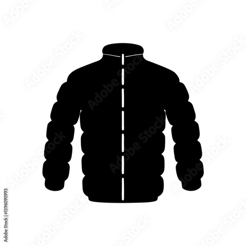 Black Puffer Jacket Icon Winter Mens Womens Fashion Apparel Clothing Design