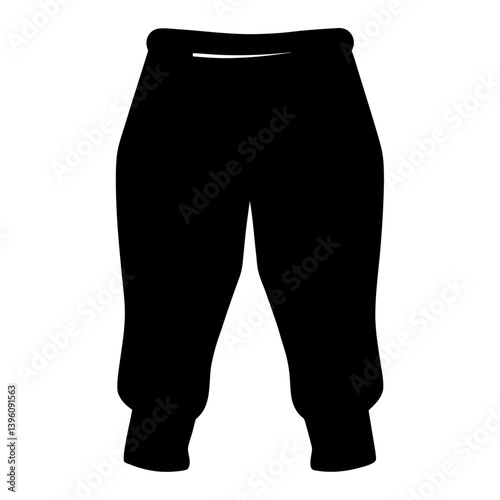 Black Silhouette of Men's Classic Jodhpurs Riding Breeches Pants photo