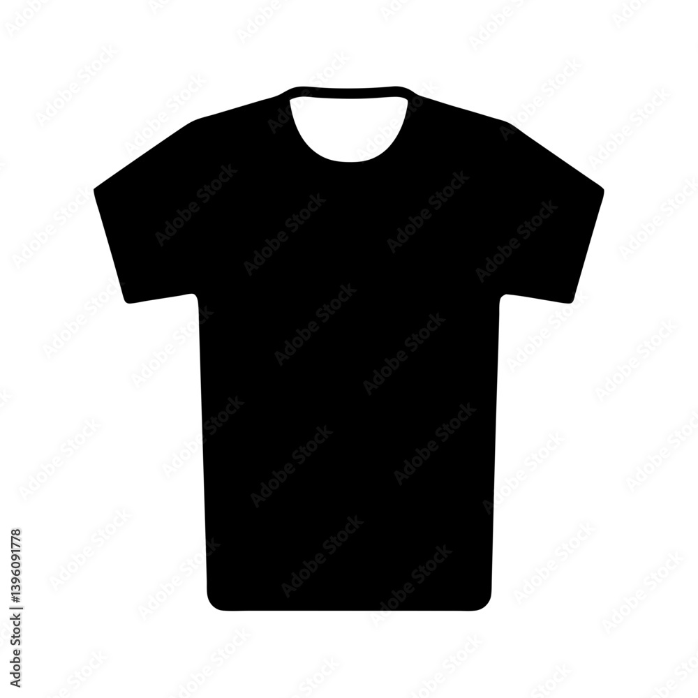 Simple Black TShirt Icon Graphic Design Illustration for Apparel Website or Mobile App Simple Black TShirt Icon Graphic Design Illustration for Apparel Website or Mobile App