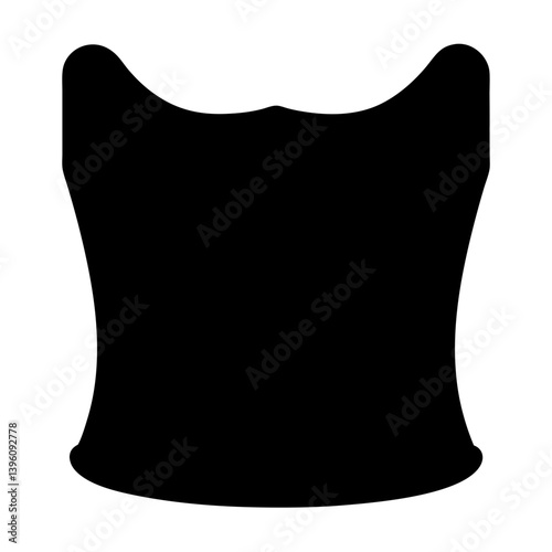 Classic Black Corset Silhouette Illustration Fashion Design Graphic