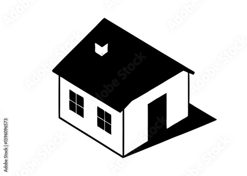Dream Home: A simple yet elegant home. A classic house with a welcoming facade, ready to be filled with life and love.