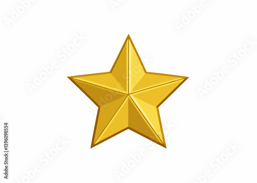 Golden Star: A single, perfectly rendered golden star shines against an unobtrusive backdrop, its points sharp and edges defined, symbolizing excellence and achievement. 
