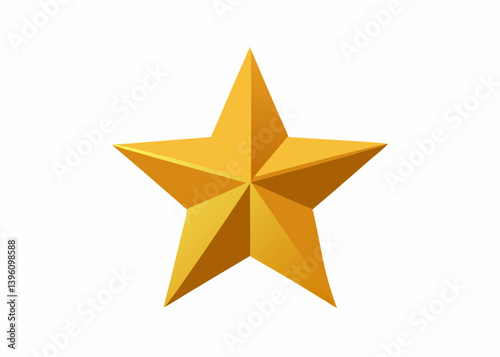 Golden Star: A radiant, golden star shines brilliantly, symbolizing excellence, achievement, and inspiration, perfect for conveying quality and high standards. 