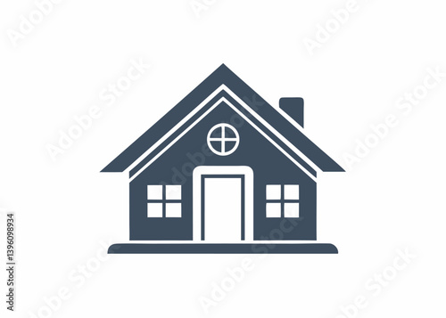 Cozy Home Icon: A clean, minimalist depiction of a house, evoking a sense of comfort, security, and the essence of home.