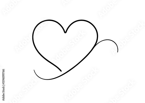Hand-drawn heart: An elegant and minimal hand-drawn heart, representing the purest form of love.  A perfect design, to convey emotions of affection, passion, or care.