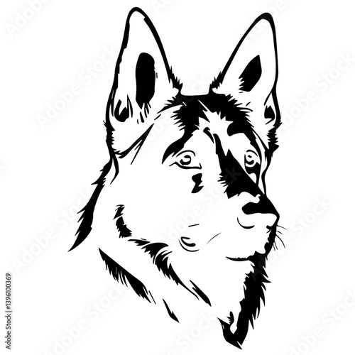 german shepherd head
