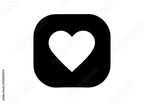 Love Emblem: An elegant heart emblem, symbolizing affection, fondness, and care. This simple yet evocative image is perfect for any project conveying love and sentiment.