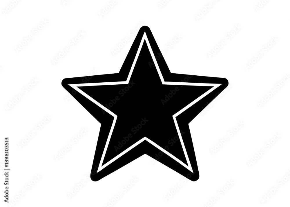 Shiny 3D golden star icon symbol for award decoration Shiny 3D golden star icon symbol for award decoration