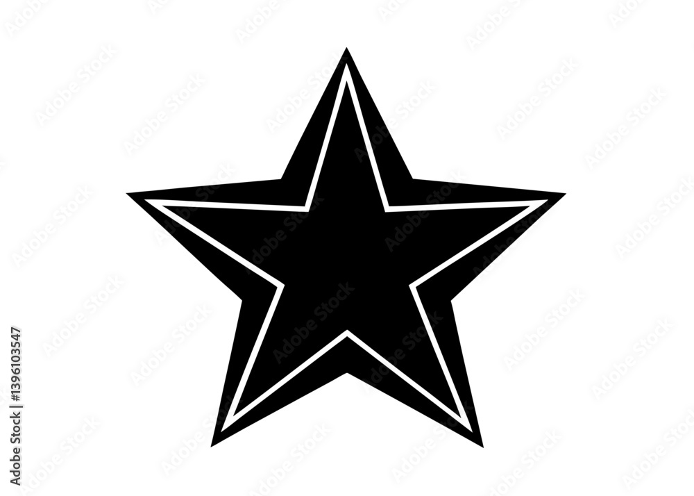 Shiny 3D golden star icon symbol for award decoration Shiny 3D golden star icon symbol for award decoration