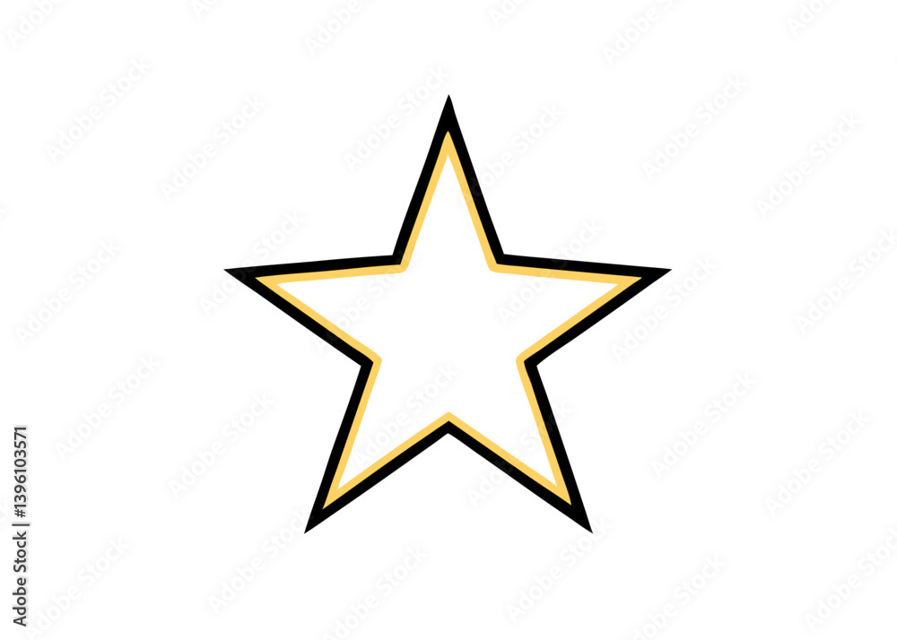 Shiny 3D golden star icon symbol for award decoration Shiny 3D golden star icon symbol for award decoration