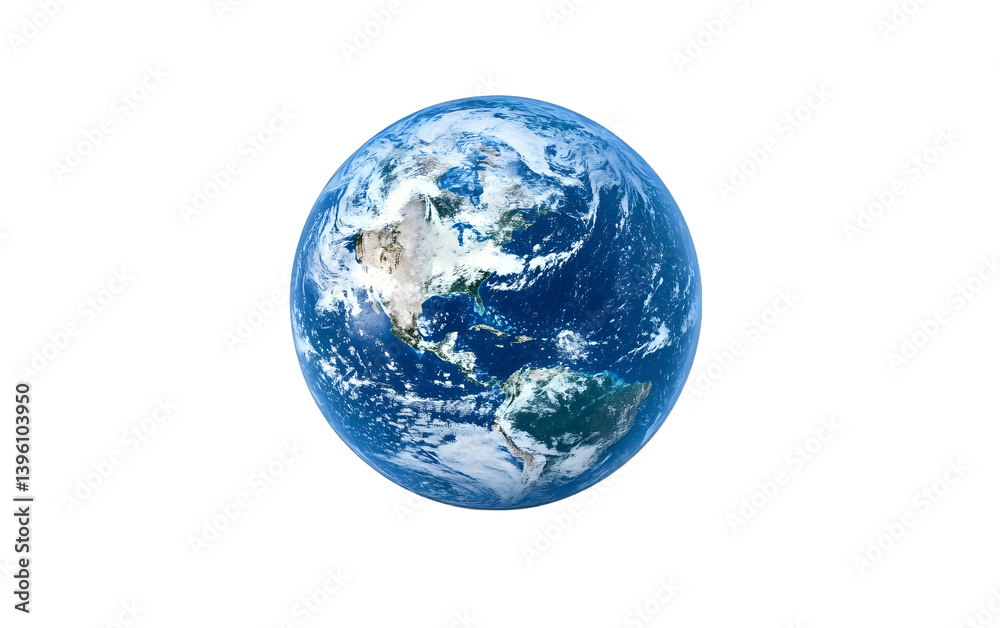Blue planet earth isolated With Clipping path.