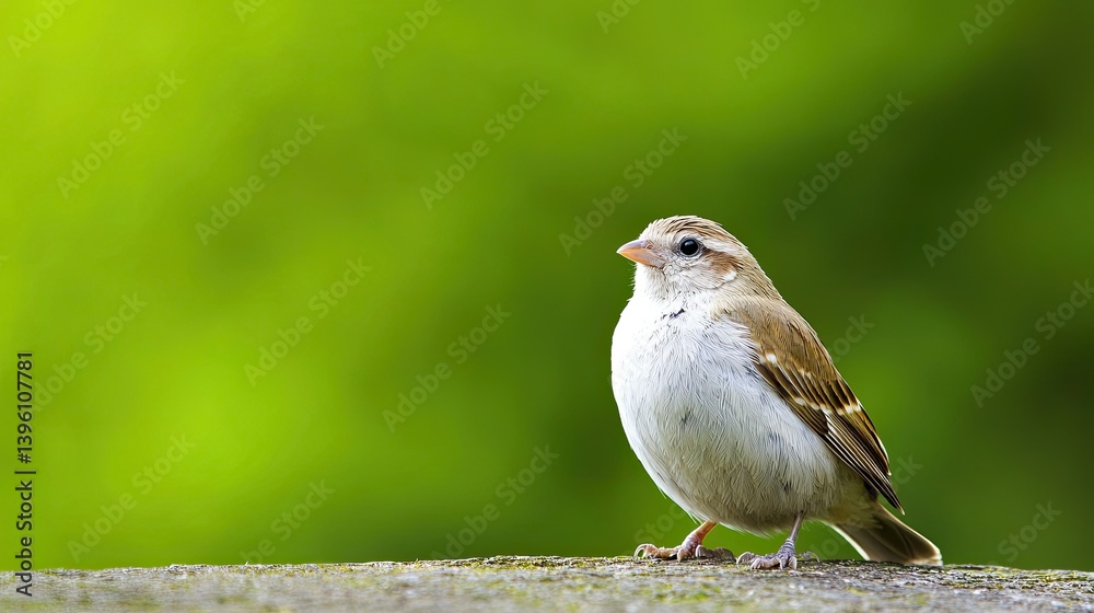 A beautiful sparrow perched on a branch in a lush green forest nature photography close-up view A beautiful sparrow perched on a branch in a lush green forest nature photography close-up view