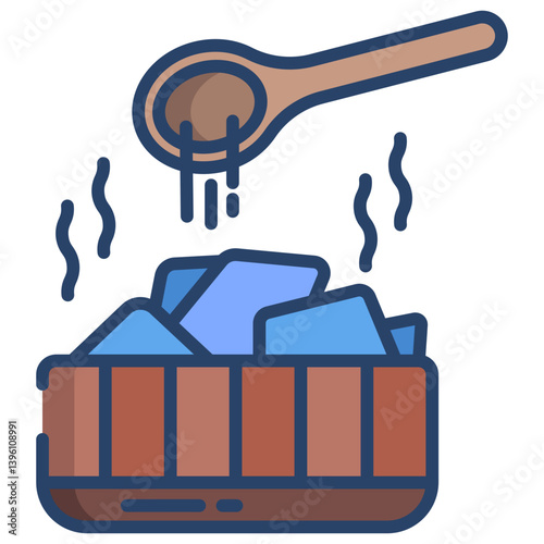 Linear color Sauna icon