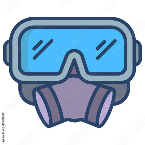 Linear color Respirator icon