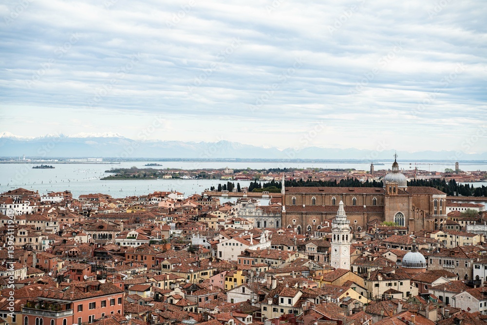 Aerial Panorama of Venice: Rooftops and Lagoon Aerial Panorama of Venice: Rooftops and Lagoon