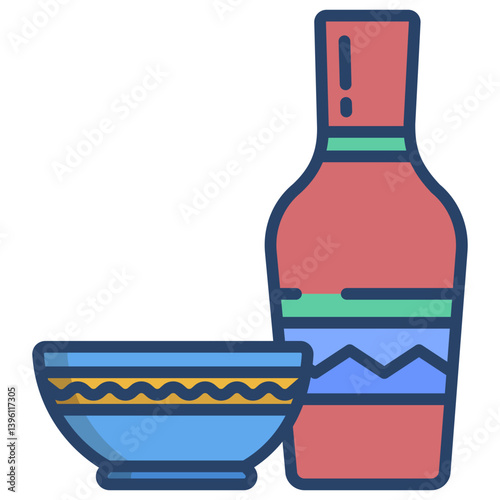 Linear color Vase icon