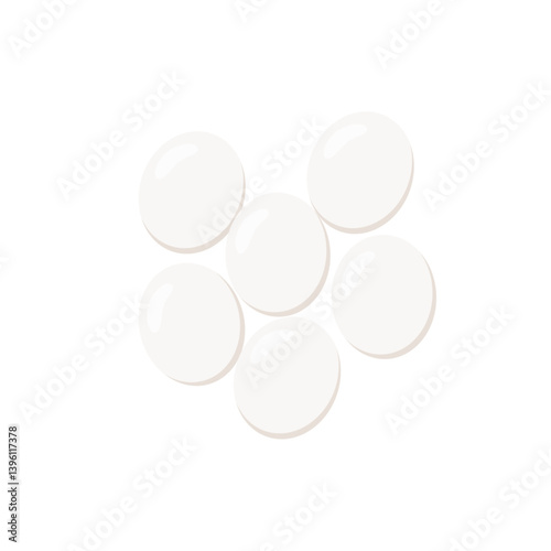Sea turtles eggs vector illustration