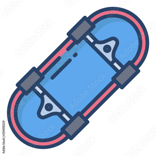 Linear color Skateboard icon