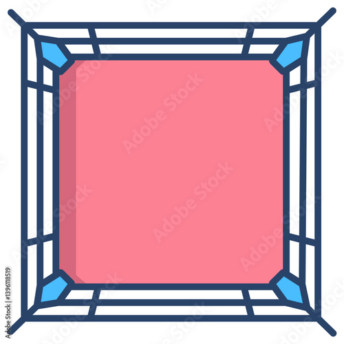 Linear color Boxing ring icon