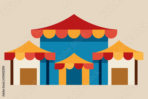 circus tent vector illustration