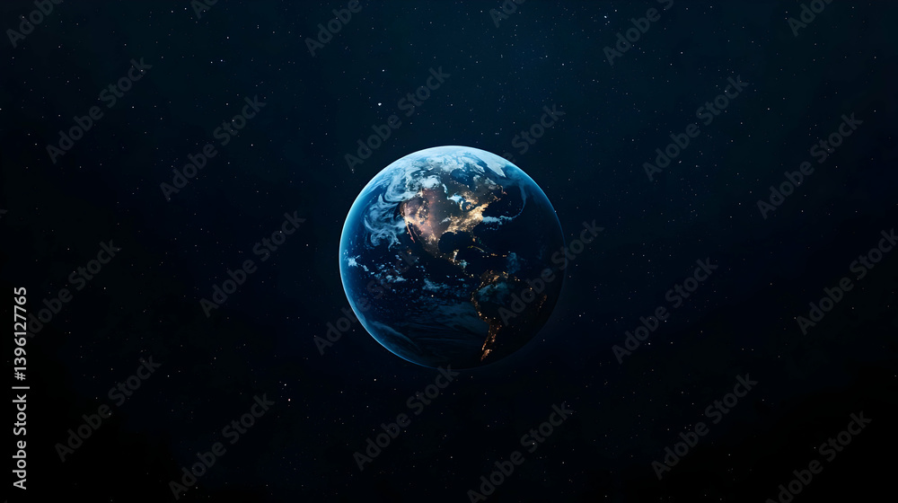 Pixelated Earth In Space Pixelated Earth In Space