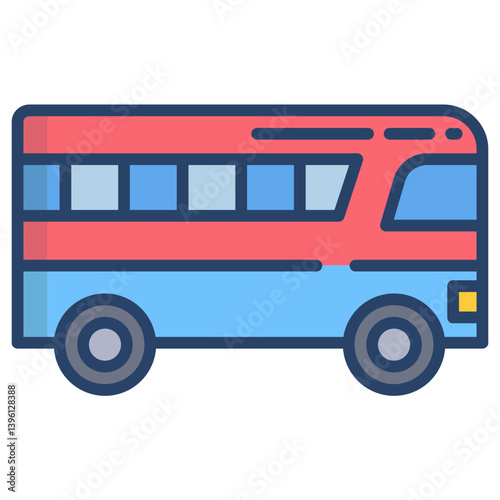 Linear color Bus icon