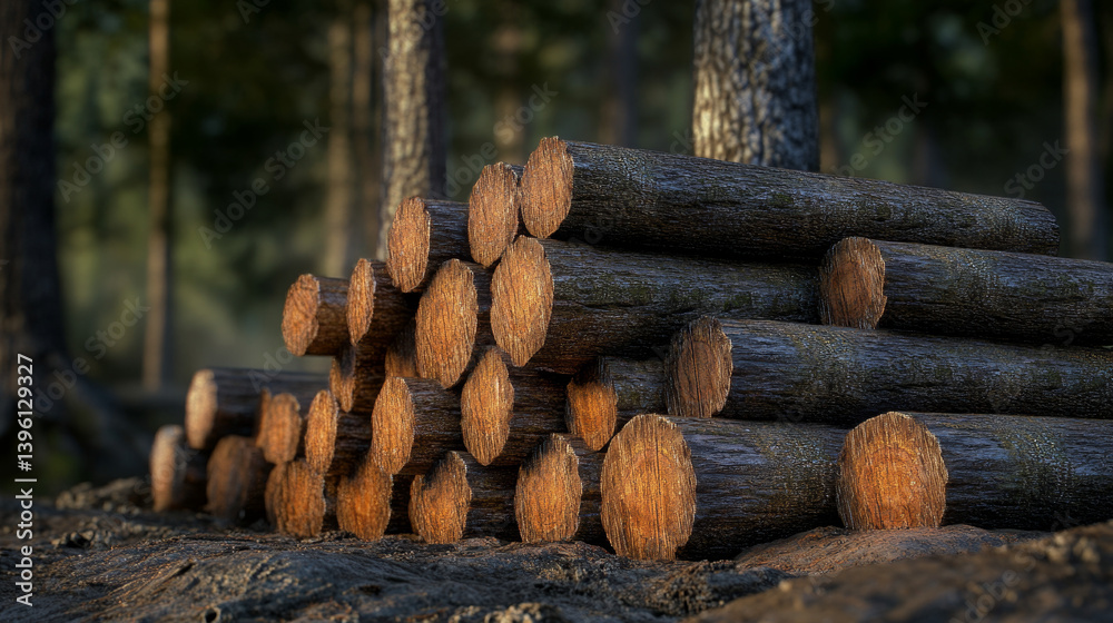 Neatly Stacked Logs: Rustic Timber Pile for Firewood or Construction
Neatly Stacked Logs: Rustic Timber Pile for Firewood or Construction