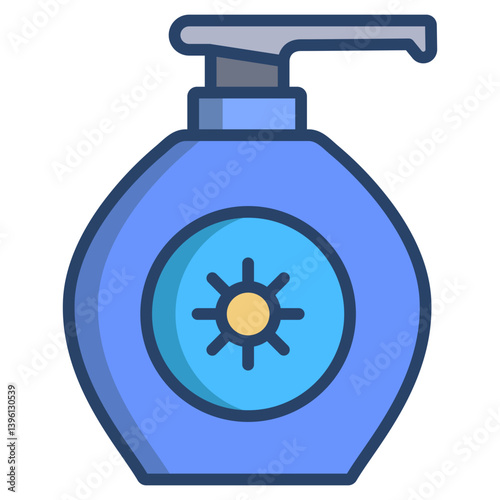Linear color Sunscreen icon