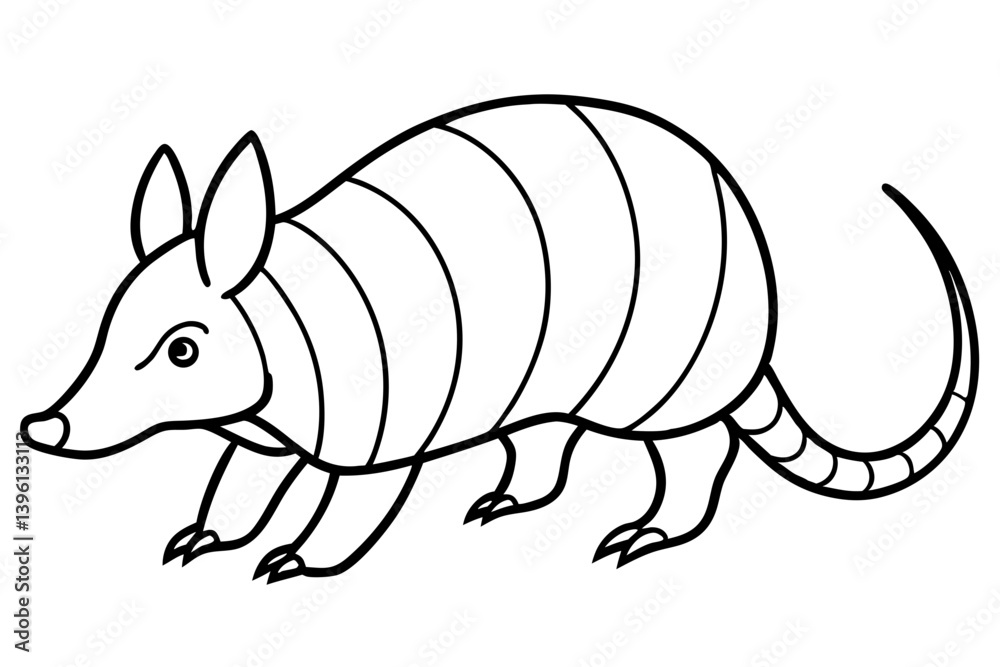 armadillo silhouette line art vector illustration armadillo silhouette line art vector illustration