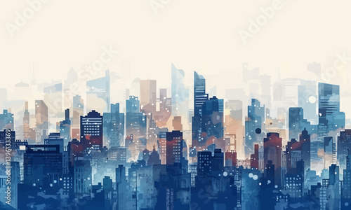 abstract city skyline