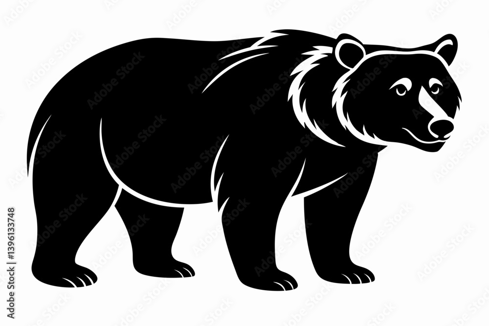 Obraz premium asiatic silhouette line art vector illustration