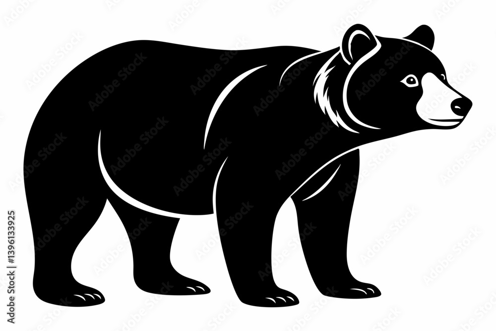Naklejka premium asiatic silhouette line art vector illustration