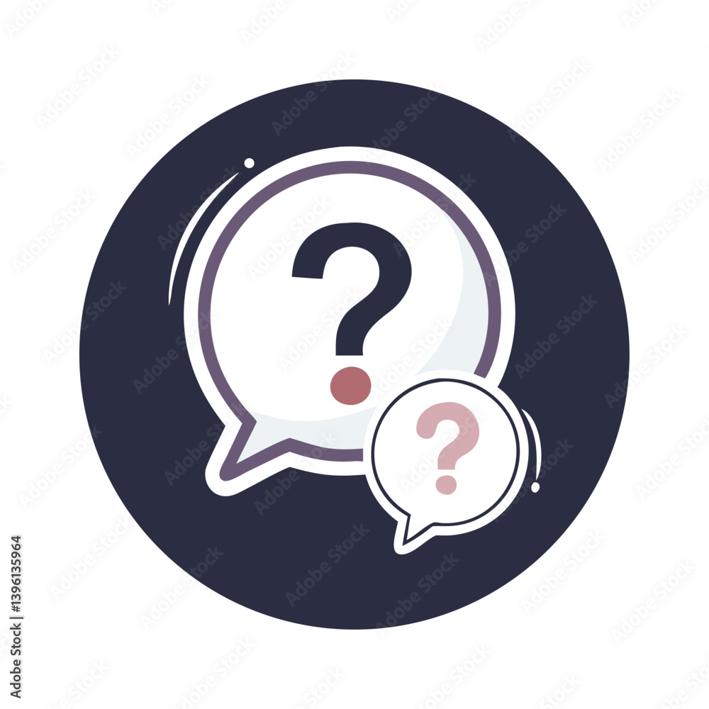 Question Marks Inside Speech Bubbles on Dark Background Question Marks Inside Speech Bubbles on Dark Background