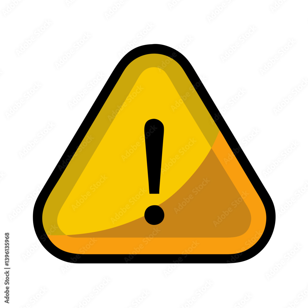 Warning Sign with Exclamation Mark in Triangle Shape Warning Sign with Exclamation Mark in Triangle Shape